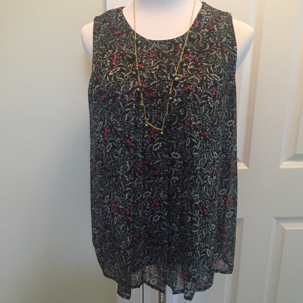 Vero Moda new sleeveless black print top